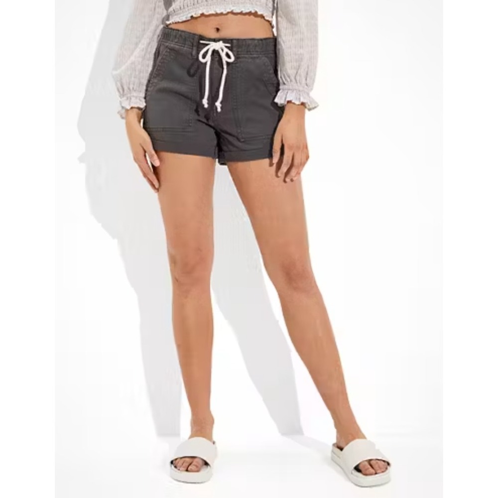 American Eagle Low-Rise Denim Tomgirl‎ Short Gray Y2K Streetwear Casual Size 14